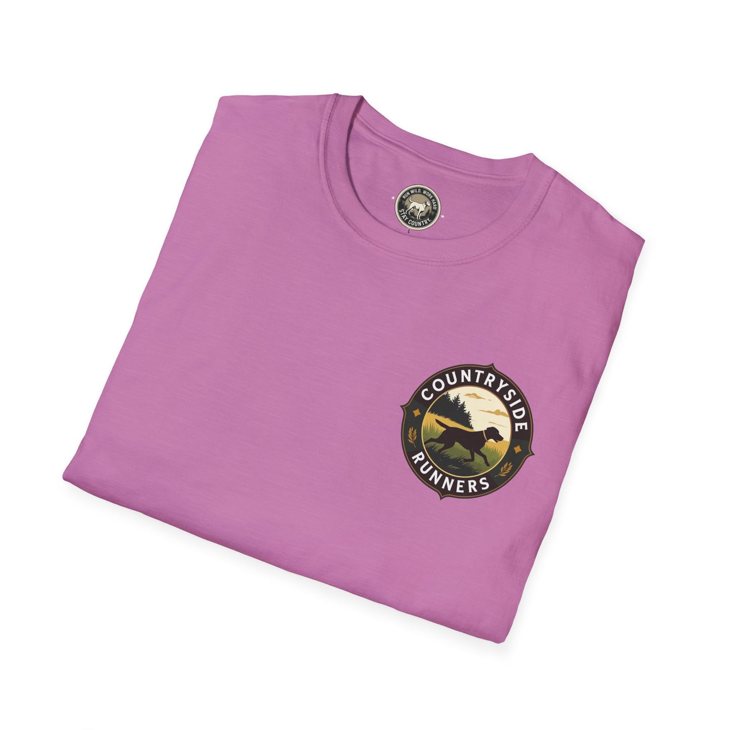 Countryside Runners Unisex Softstyle T-Shirt | Outdoor Adventure Tee, Nature Lover Shirt, Gift for Dog Owners, Running Apparel, Casual Wear