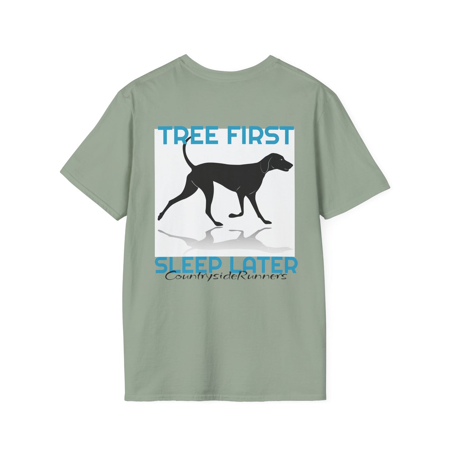 Tree First Sleep Later Countryside Runners brand T-shirt