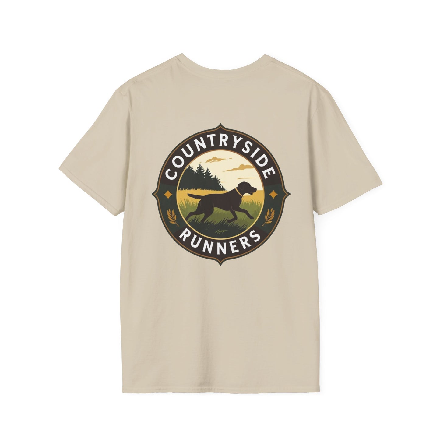 Countryside Runners Unisex Softstyle T-Shirt - Perfect for Dog Lovers, Runners, Outdoor Adventures, Gifts, Casual Wear