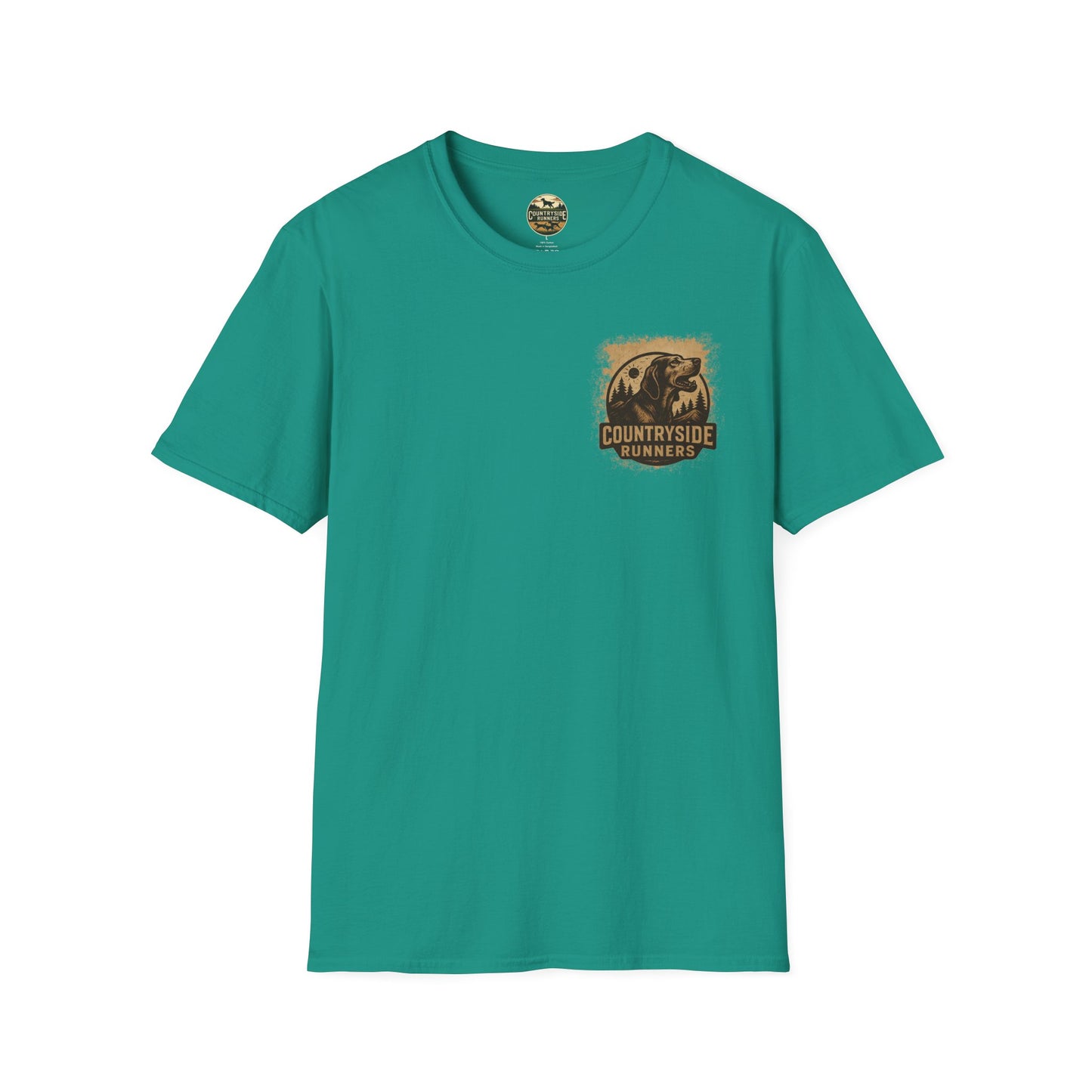 Countryside Runners T-Shirt | Unisex Graphic Tee for Dog Lovers | Nature Sports Shirt | Gift for Runners | Outdoor Adventure Apparel