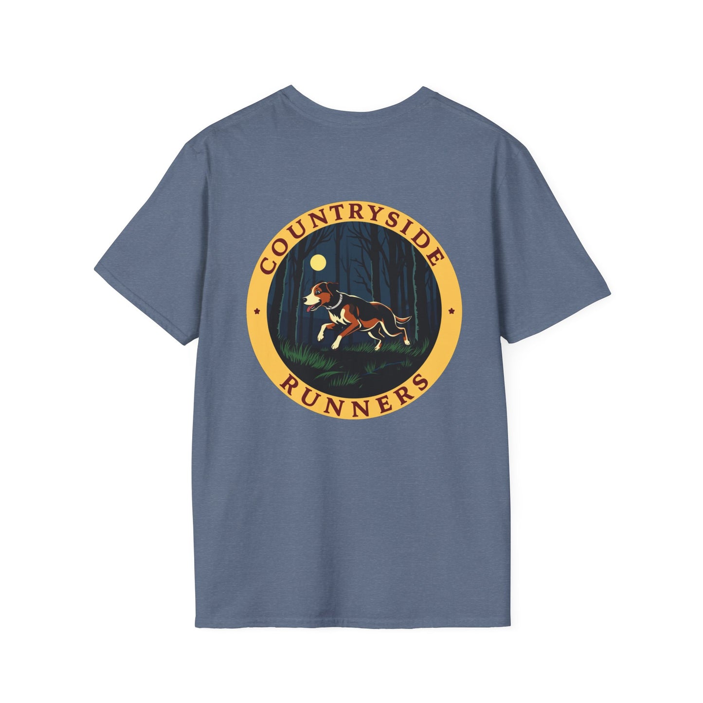 Countryside Runners Unisex Softstyle T-Shirt, Outdoor Tee, Dog Lovers Gift, Hunting Hound Apparel, Nature Themed Shirt, Animal Print T-Shirt