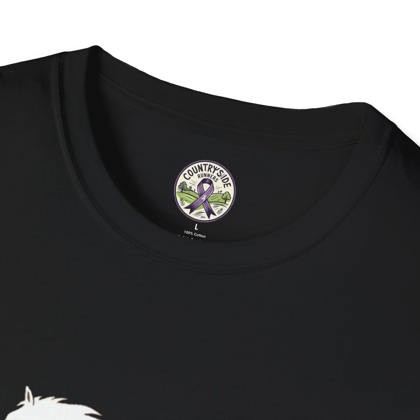 Alley Cat Vigue Equine LLC Merch for Countryside Runners- soft style t-shirt