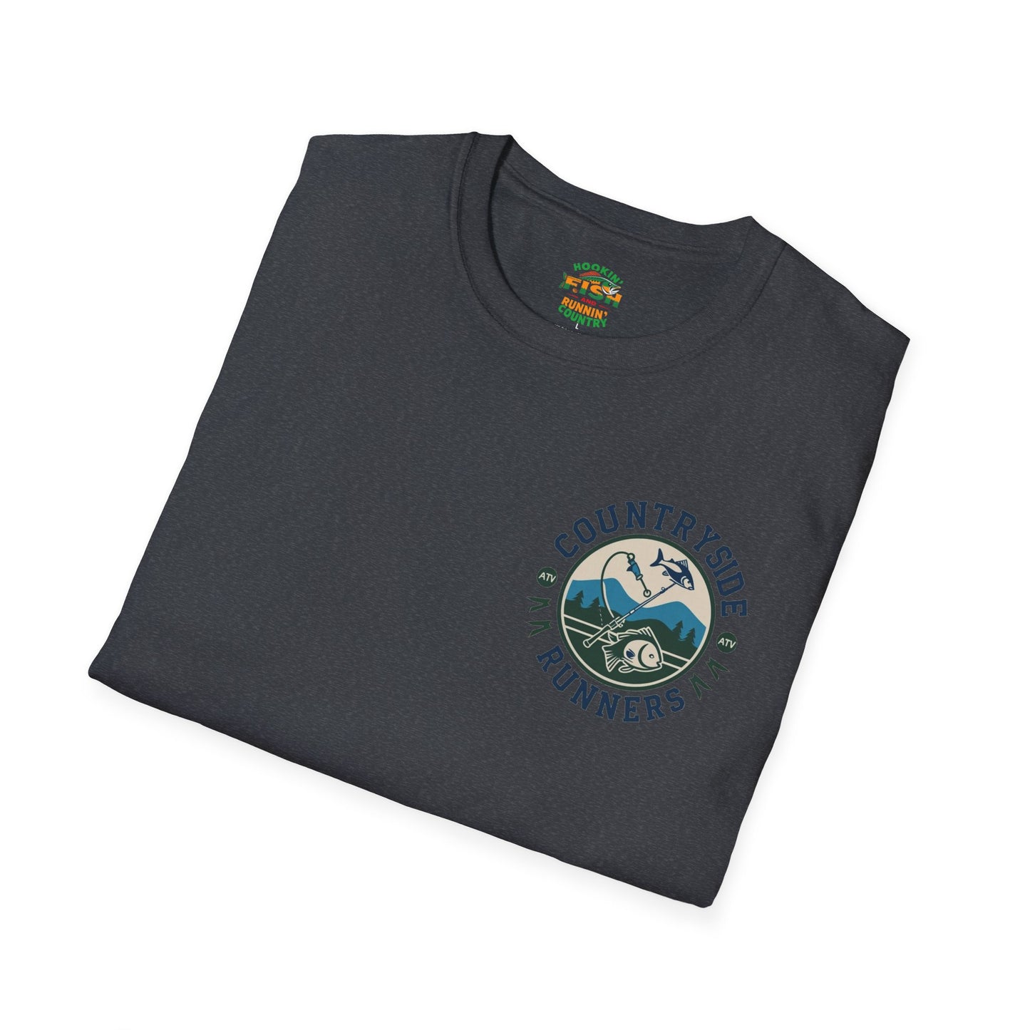 Hooked- Countryside Fishing T-Shirt rods and country