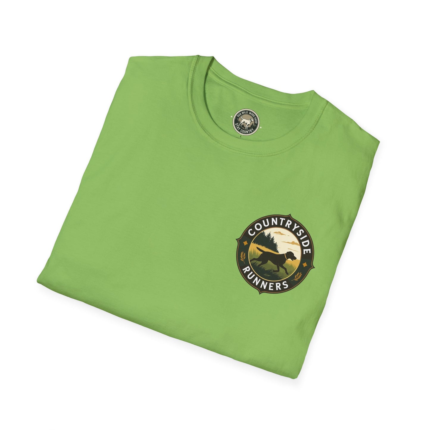 Countryside Runners Unisex Softstyle T-Shirt | Outdoor Adventure Tee, Nature Lover Shirt, Gift for Dog Owners, Running Apparel, Casual Wear