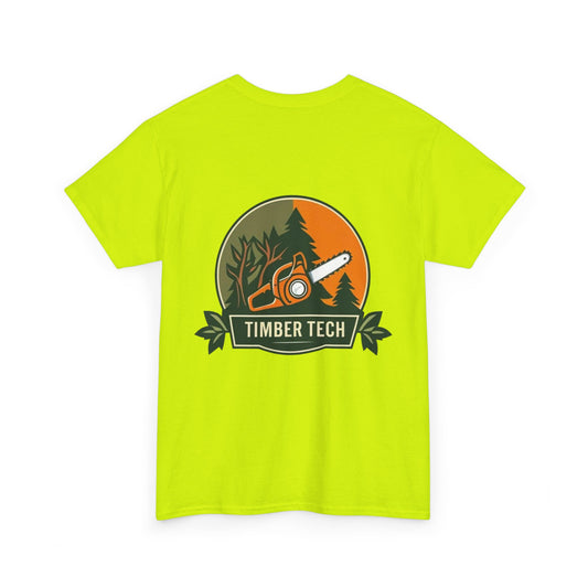 Blue collar line- Timber Tech Unisex Heavy Cotton Tee - Casual Nature Shirt, Outdoor Adventure Tee, Gifts for Forest Lovers, Eco-Friendly Apparel, Summer Wear