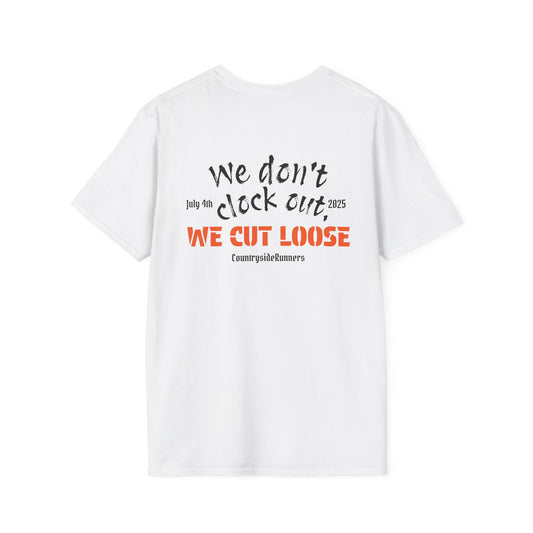 We don’t clock out Countryside Runners brand T-shirt