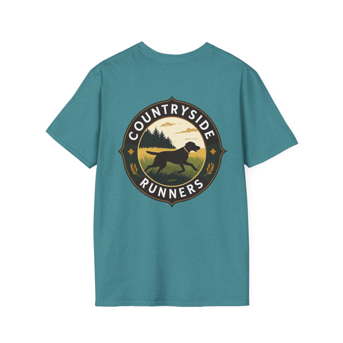 Countryside Runners Unisex Softstyle T-Shirt - Perfect for Dog Lovers, Runners, Outdoor Adventures, Gifts, Casual Wear