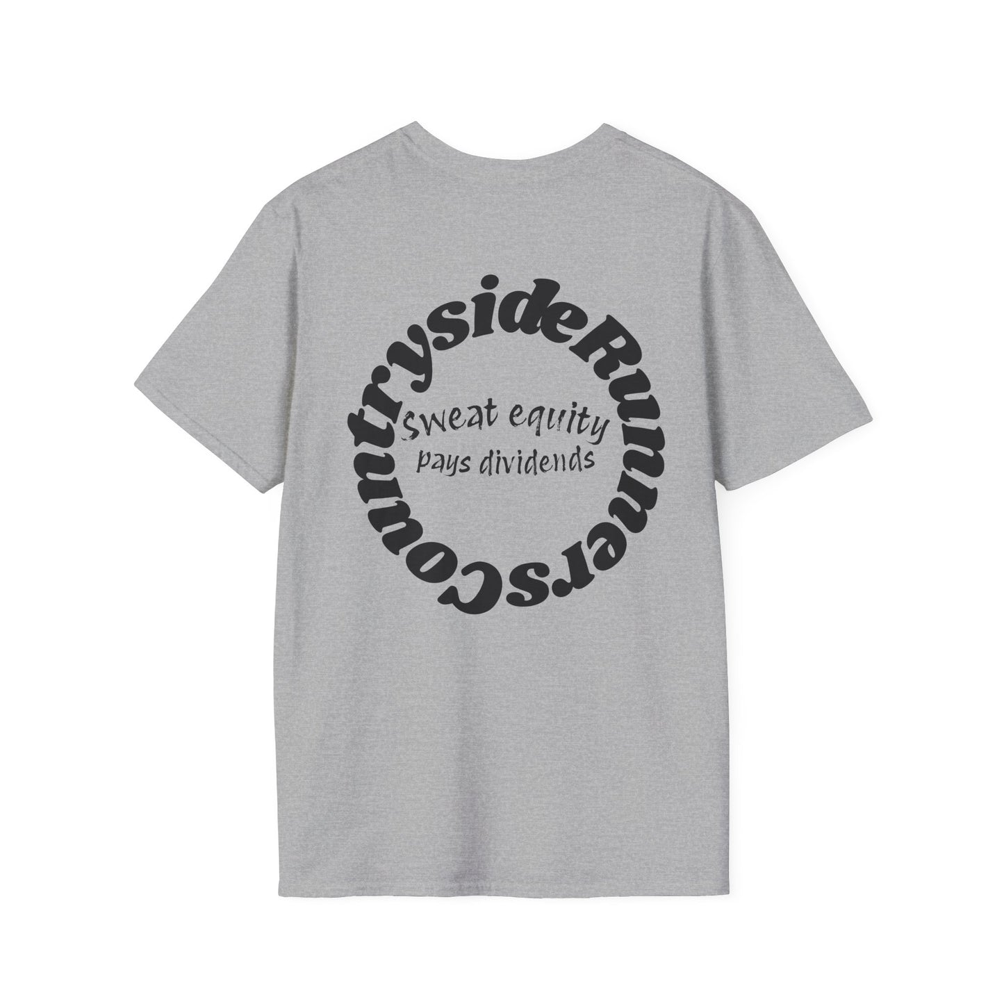 Sweat Equity Pays Dividends Countryside Runners brand T-shirt