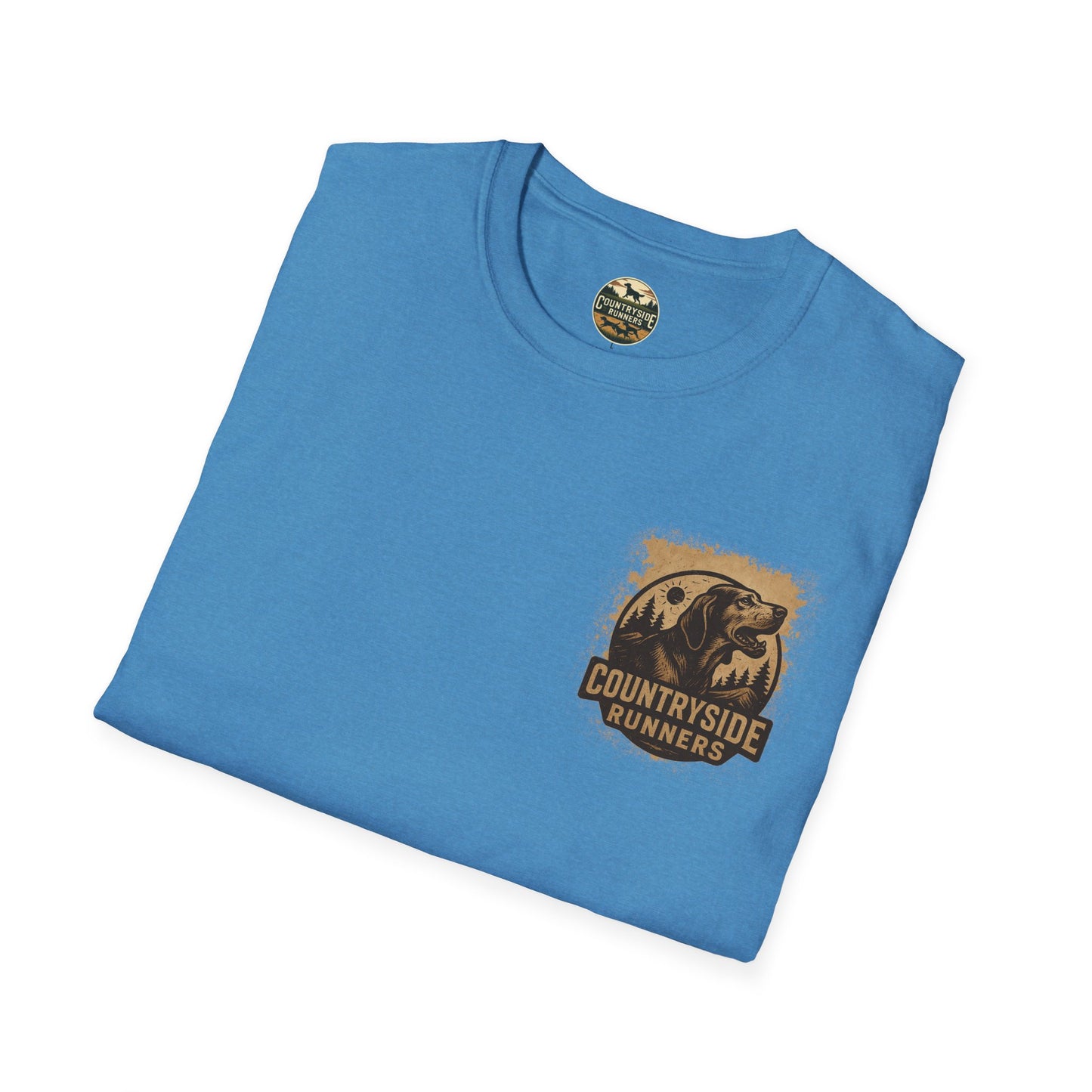 Countryside Runners T-Shirt | Unisex Graphic Tee for Dog Lovers | Nature Sports Shirt | Gift for Runners | Outdoor Adventure Apparel