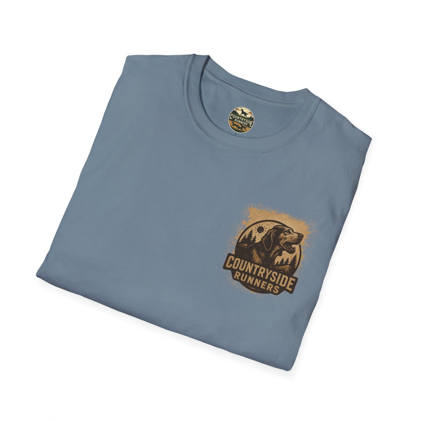 Countryside Runners T-Shirt | Unisex Graphic Tee for Dog Lovers | Nature Sports Shirt | Gift for Runners | Outdoor Adventure Apparel