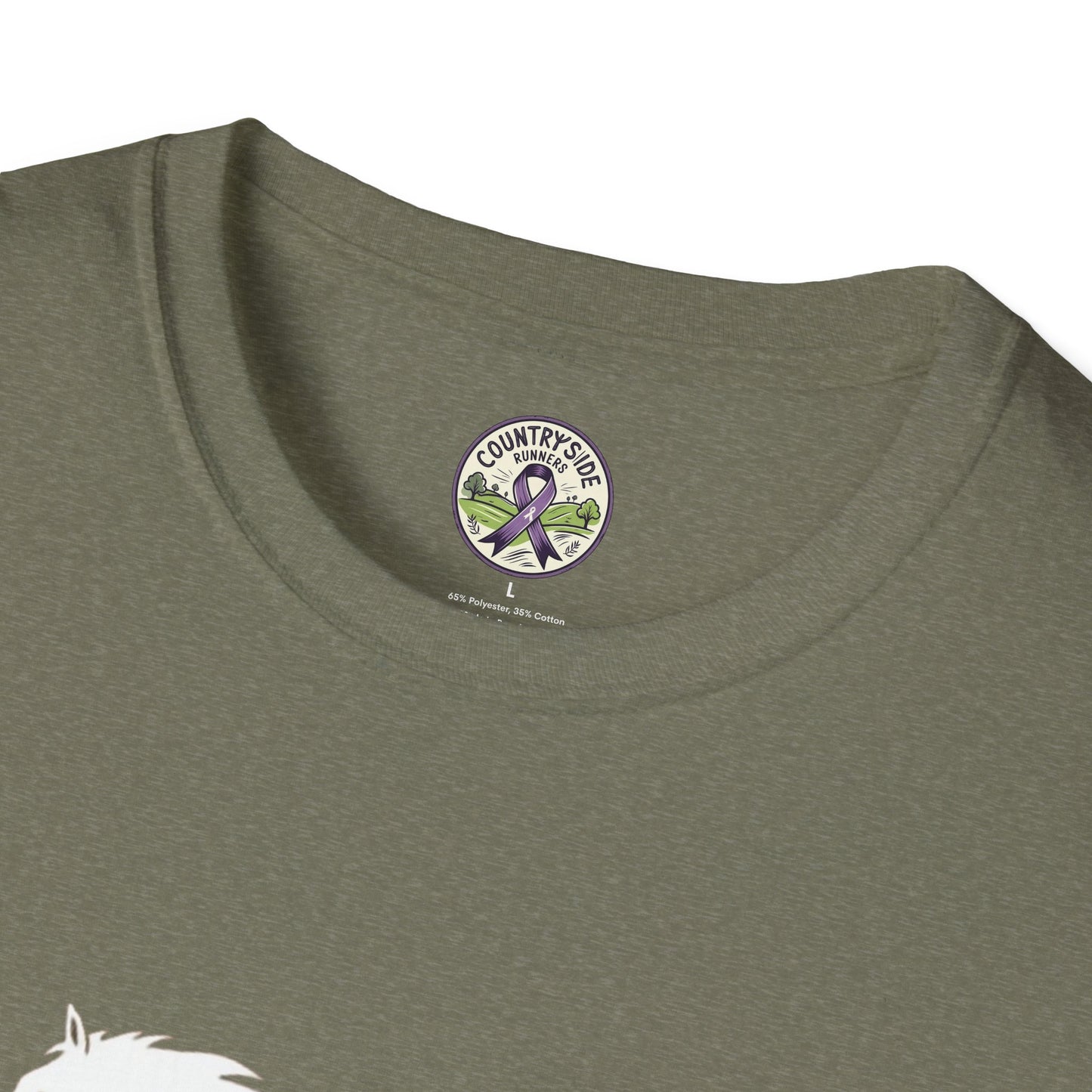 Alley Cat Vigue Equine LLC Merch for Countryside Runners- soft style t-shirt