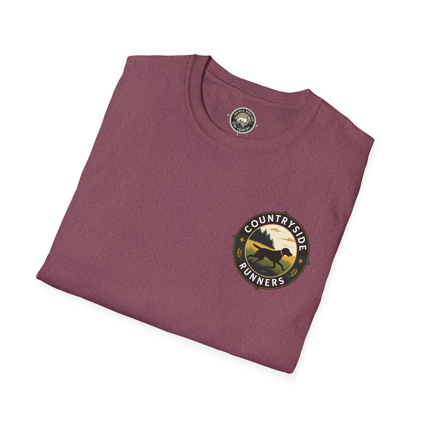 Countryside Runners Unisex Softstyle T-Shirt | Outdoor Adventure Tee, Nature Lover Shirt, Gift for Dog Owners, Running Apparel, Casual Wear