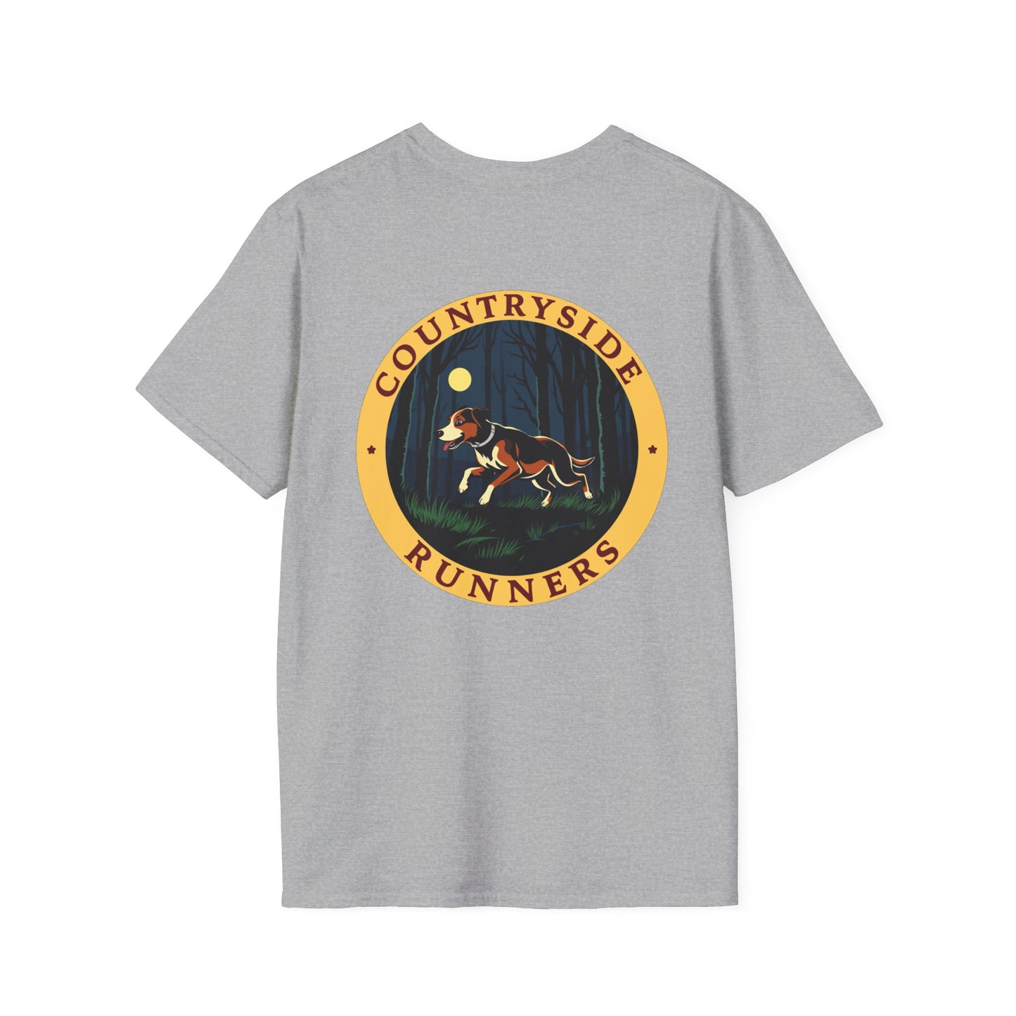 Countryside Runners Unisex Softstyle T-Shirt, Outdoor Tee, Dog Lovers Gift, Hunting Hound Apparel, Nature Themed Shirt, Animal Print T-Shirt