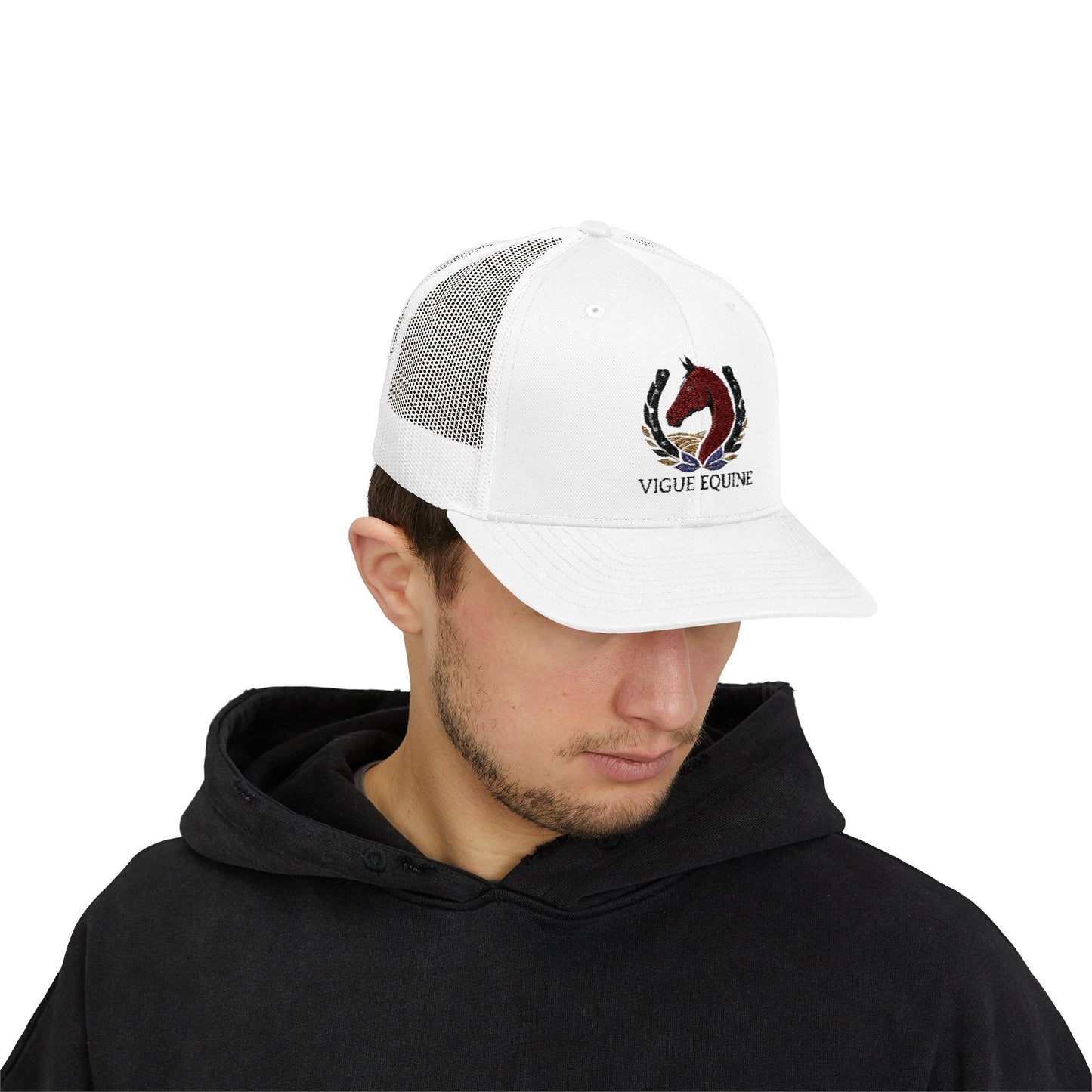 Vigue equine LLC Equestrian Snapback Trucker Cap, Adjustable Horse Rider Hat, Outdoor Sports Cap, Gift for Horse Lovers, Fun Western Style Headwear