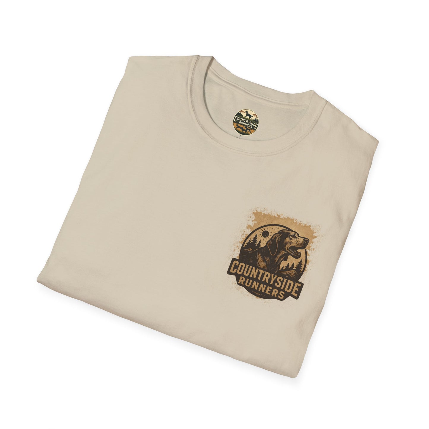 Countryside Runners T-Shirt | Unisex Graphic Tee for Dog Lovers | Nature Sports Shirt | Gift for Runners | Outdoor Adventure Apparel