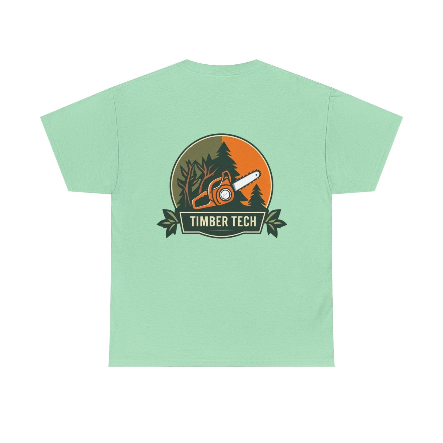 Blue collar line- Timber Tech Unisex Heavy Cotton Tee - Casual Nature Shirt, Outdoor Adventure Tee, Gifts for Forest Lovers, Eco-Friendly Apparel, Summer Wear