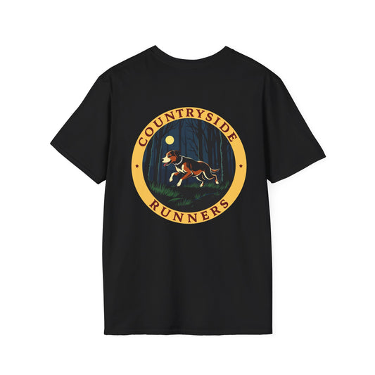 Countryside Runners Unisex Softstyle T-Shirt, Outdoor Tee, Dog Lovers Gift, Hunting Hound Apparel, Nature Themed Shirt, Animal Print T-Shirt