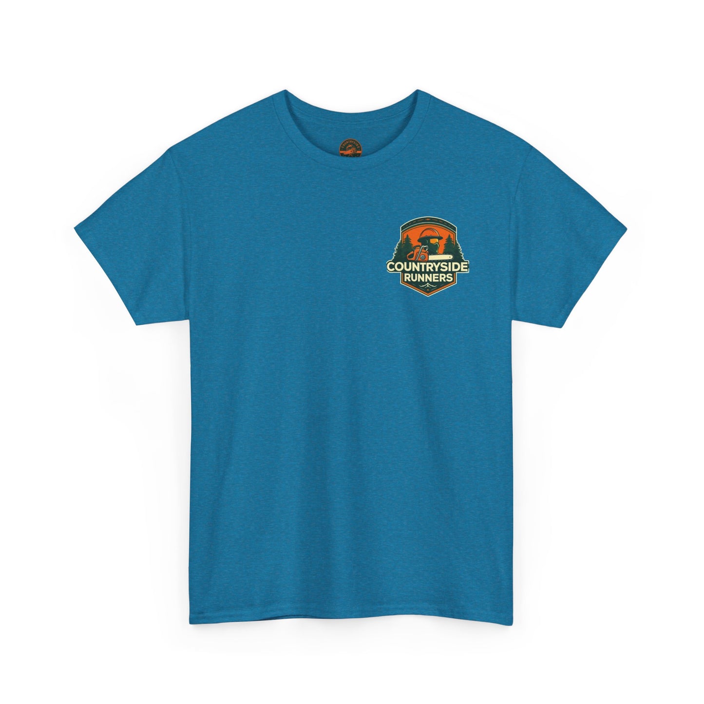 Blue collar line- Countryside Runners Heavy Cotton Tee, Running Shirt, Unisex T-Shirt, Sports Apparel, Outdoor Activity Gear, Gift for Runners