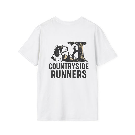 Countryside Runners Unisex Softstyle T-Shirt | Dog Lover Gift, Outdoor Activity Tee, Casual Wear, Pet Enthusiast Shirt, Nature Lover Apparel