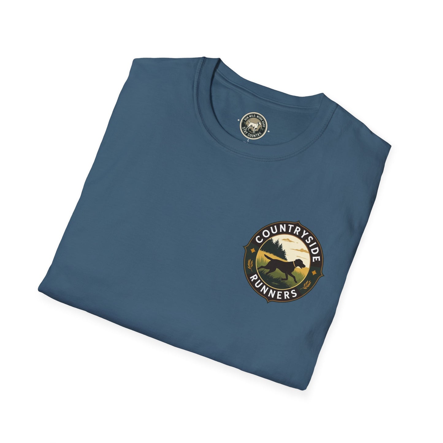 Countryside Runners Unisex Softstyle T-Shirt | Outdoor Adventure Tee, Nature Lover Shirt, Gift for Dog Owners, Running Apparel, Casual Wear
