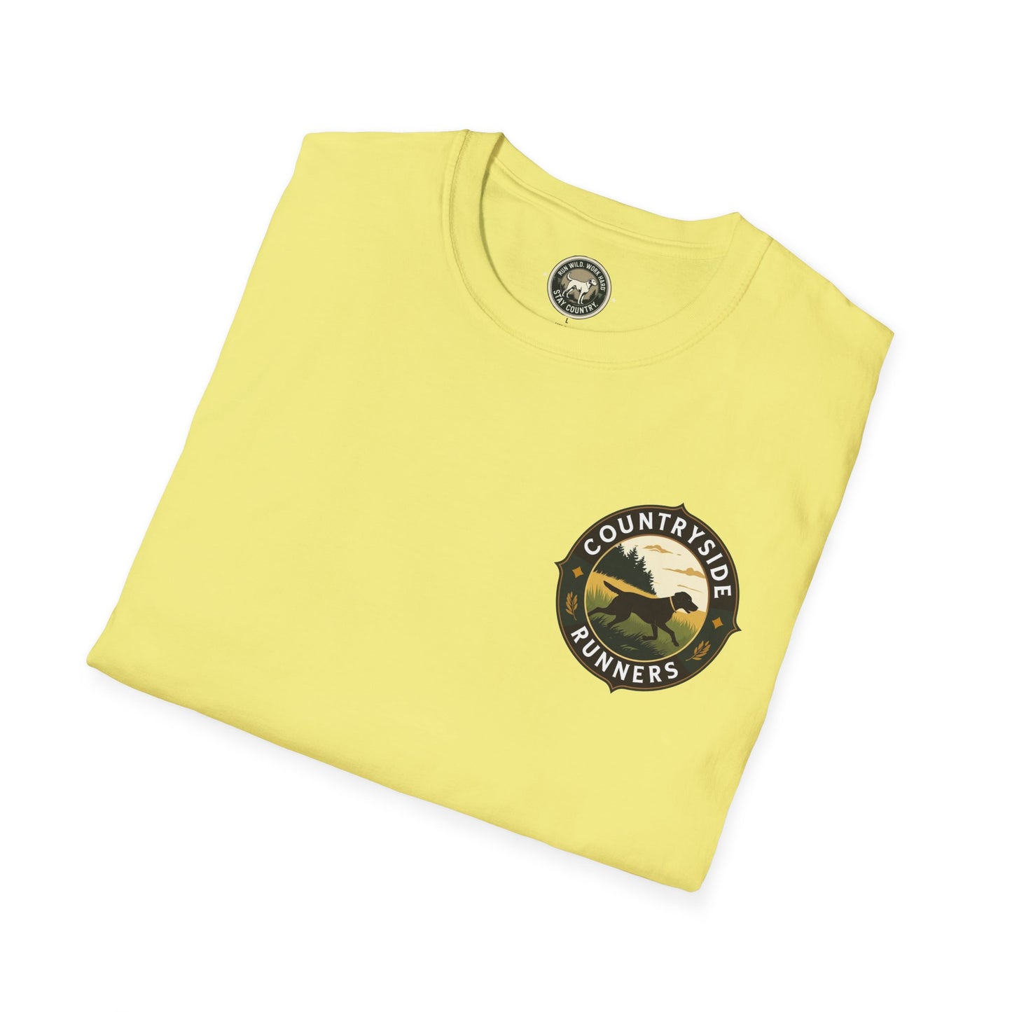 Countryside Runners Unisex Softstyle T-Shirt | Outdoor Adventure Tee, Nature Lover Shirt, Gift for Dog Owners, Running Apparel, Casual Wear