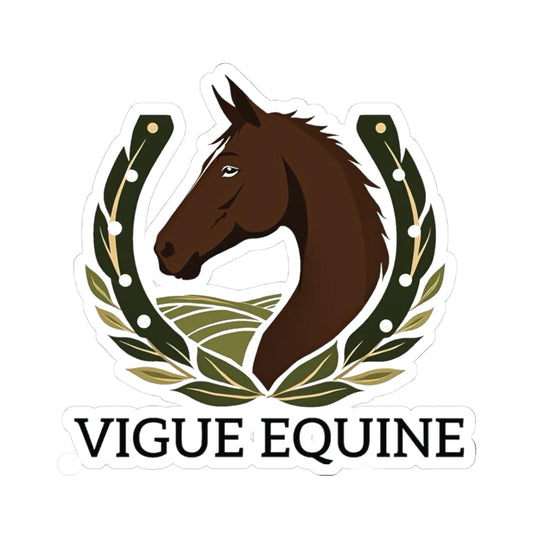 Vigue Equine LLC Kiss-Cut Stickers, Personalized Equine Decals, Perfect for Horse Enthusiasts, Farm Decor, Laptop Stickers