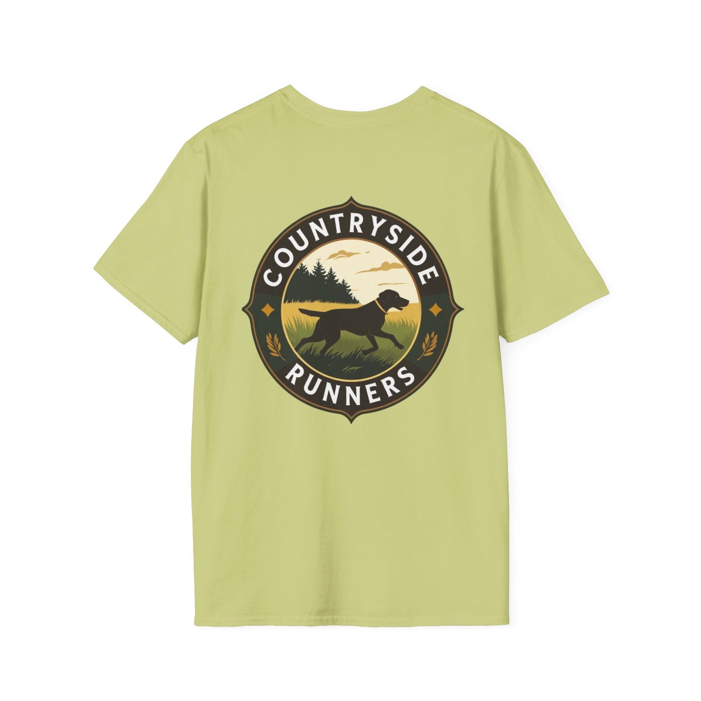Countryside Runners Unisex Softstyle T-Shirt - Perfect for Dog Lovers, Runners, Outdoor Adventures, Gifts, Casual Wear
