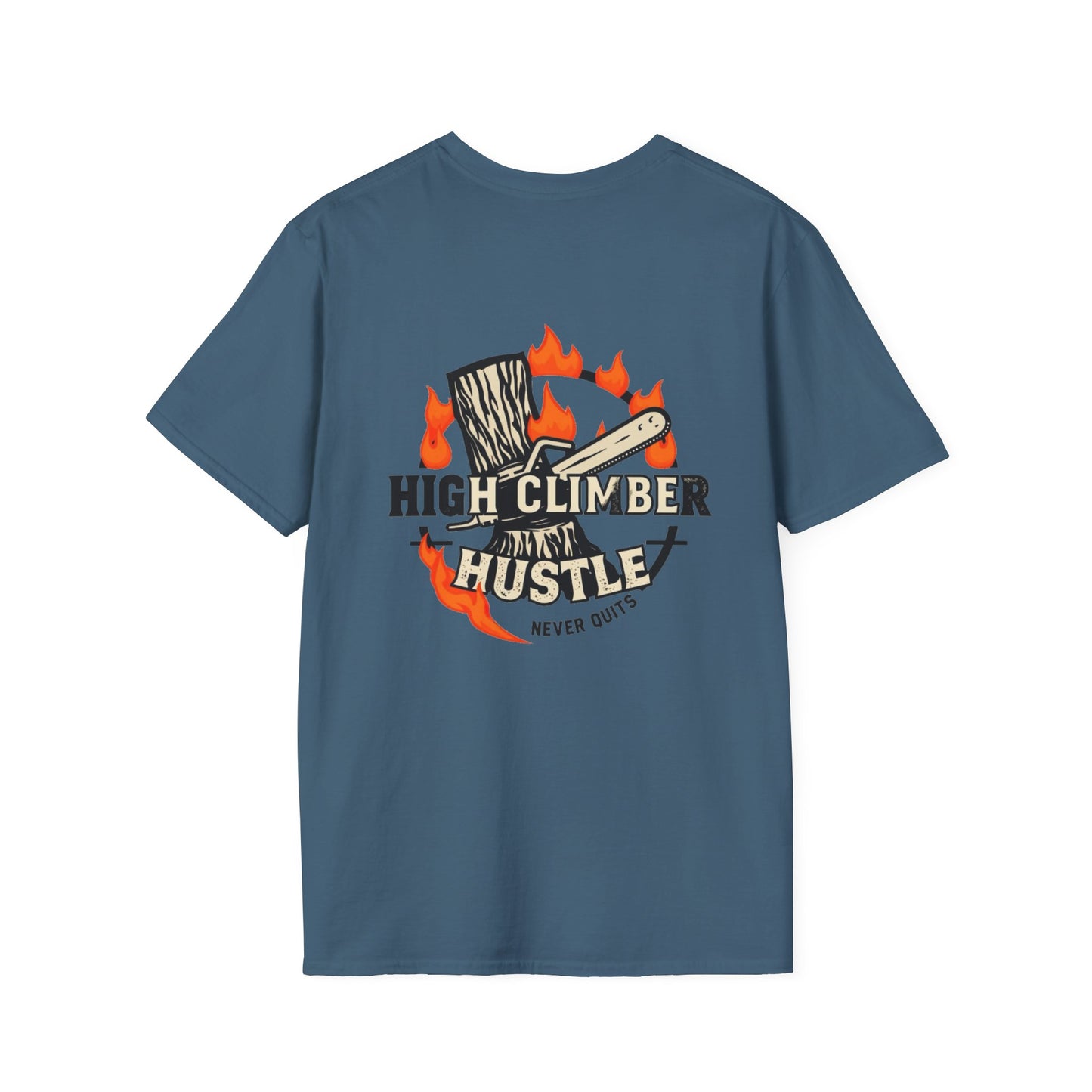 High climber hustle blue collar built Unisex T-Shirt - Blue Collar Countryside Runners Merch
