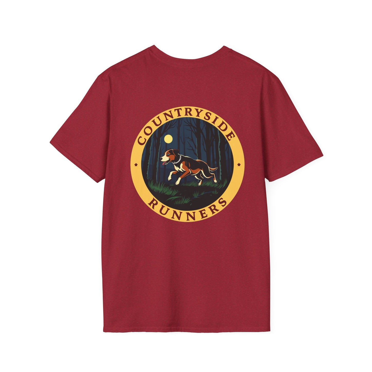 Countryside Runners Unisex Softstyle T-Shirt, Outdoor Tee, Dog Lovers Gift, Hunting Hound Apparel, Nature Themed Shirt, Animal Print T-Shirt