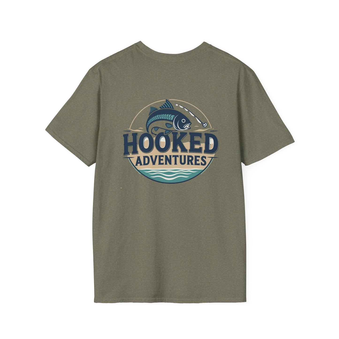 Adventure-Themed Unisex Softstyle T-Shirt, Fishing Tee, Outdoor Enthusiasts, Gift for Him, Nature Lover's Apparel