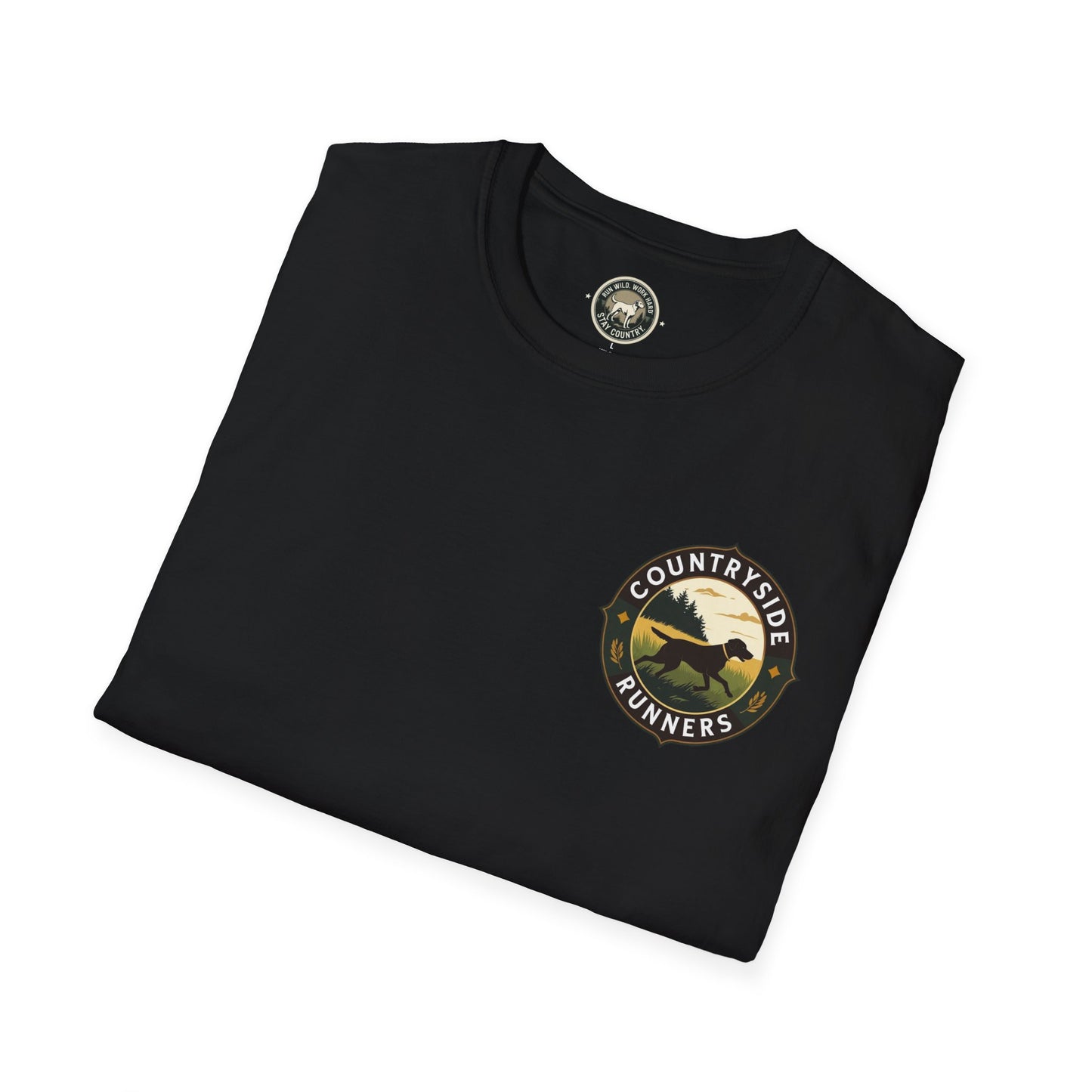 Countryside Runners Unisex Softstyle T-Shirt | Outdoor Adventure Tee, Nature Lover Shirt, Gift for Dog Owners, Running Apparel, Casual Wear