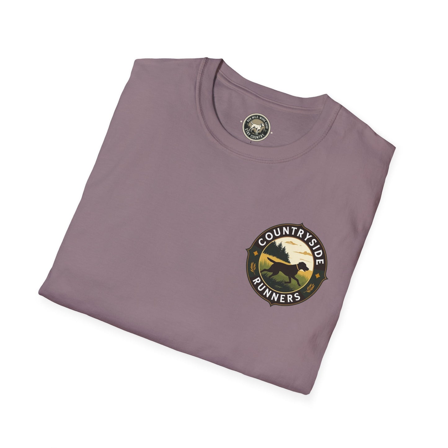 Countryside Runners Unisex Softstyle T-Shirt | Outdoor Adventure Tee, Nature Lover Shirt, Gift for Dog Owners, Running Apparel, Casual Wear
