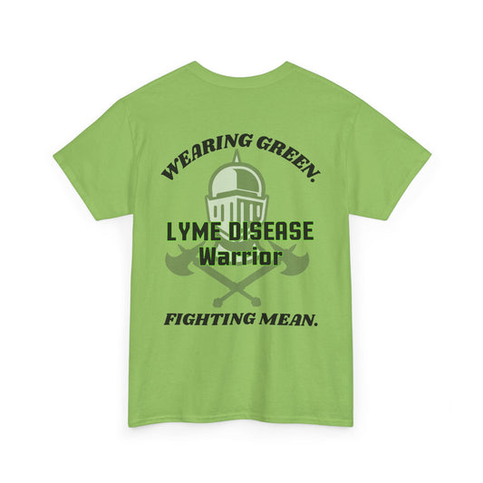 Wearing Green Fighting Mean Lyme Disease Warrior Tee, Unisex Cotton T-Shirt, Support Lyme Awareness, Gift for Advocates, Comfortable Casual Wear