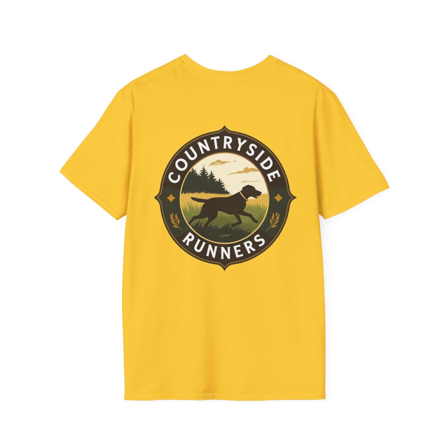 Countryside Runners Unisex Softstyle T-Shirt - Perfect for Dog Lovers, Runners, Outdoor Adventures, Gifts, Casual Wear