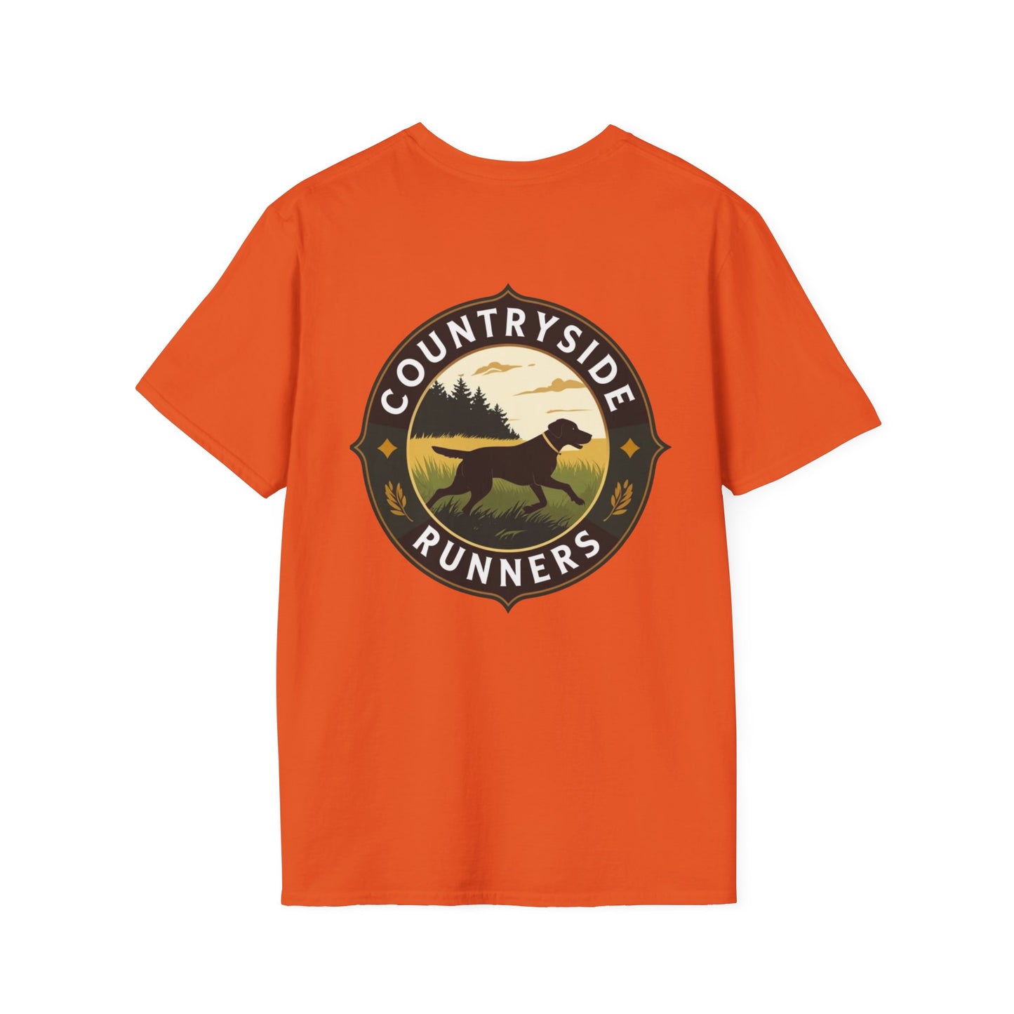 Countryside Runners Unisex Softstyle T-Shirt - Perfect for Dog Lovers, Runners, Outdoor Adventures, Gifts, Casual Wear