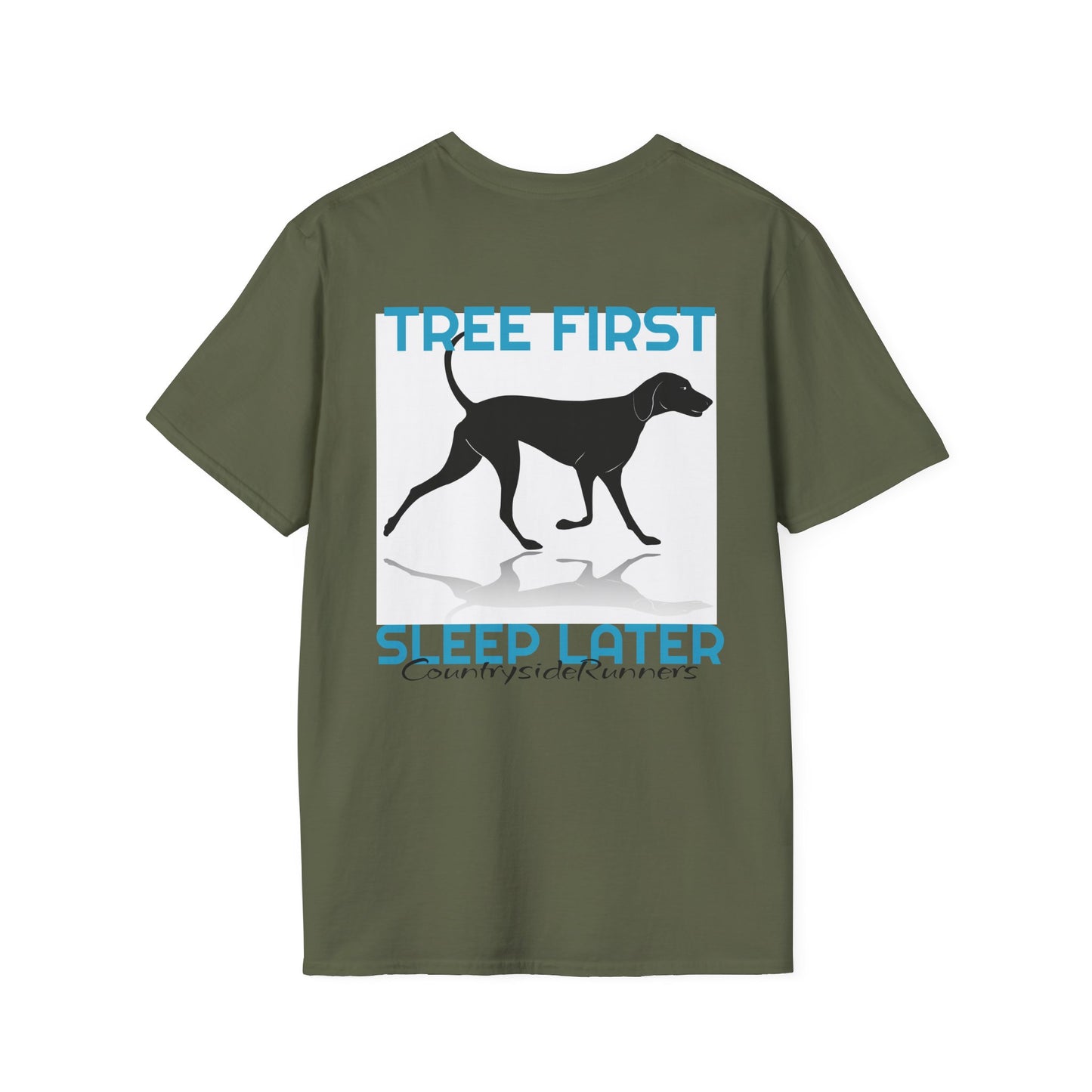 Tree First Sleep Later Countryside Runners brand T-shirt