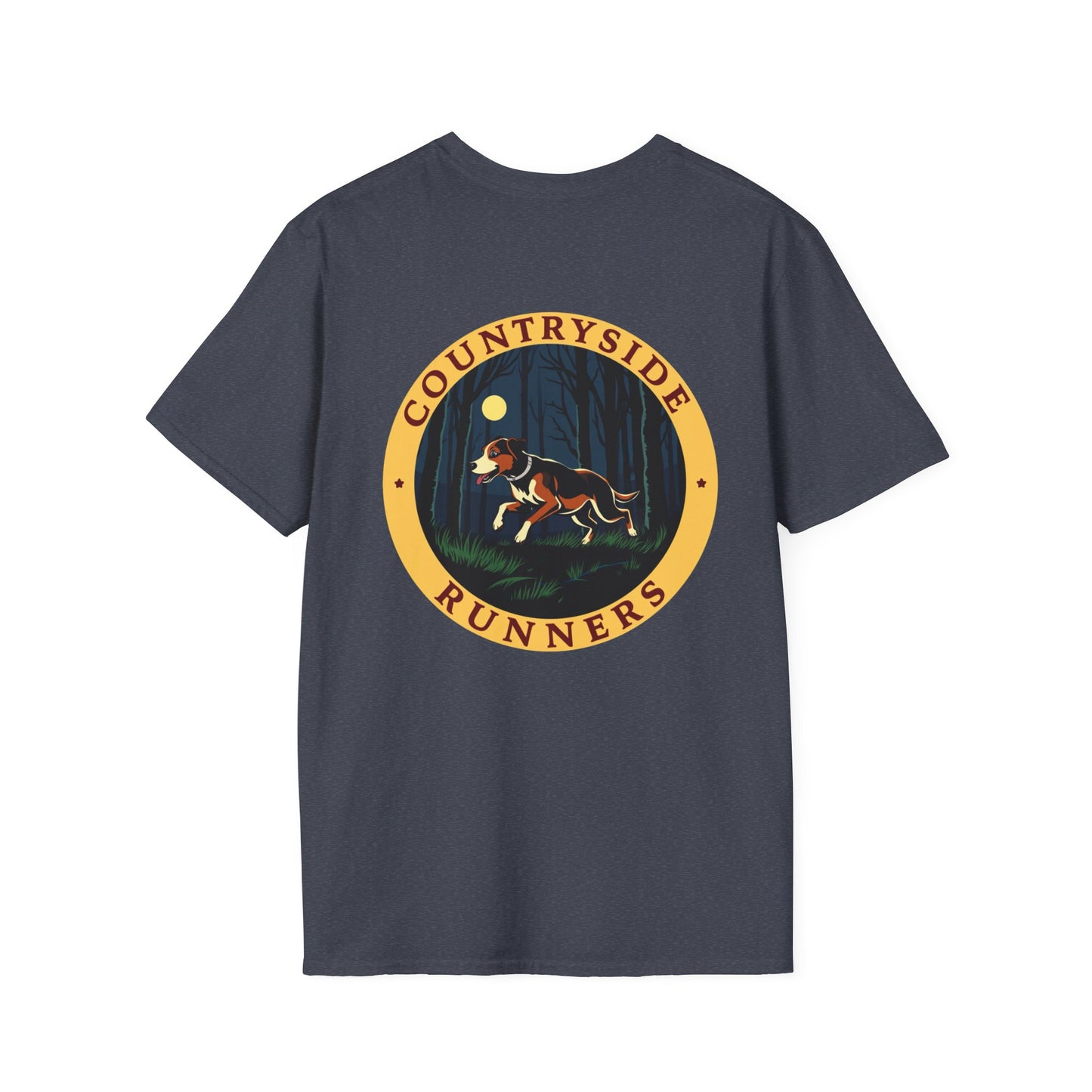 Countryside Runners Unisex Softstyle T-Shirt, Outdoor Tee, Dog Lovers Gift, Hunting Hound Apparel, Nature Themed Shirt, Animal Print T-Shirt