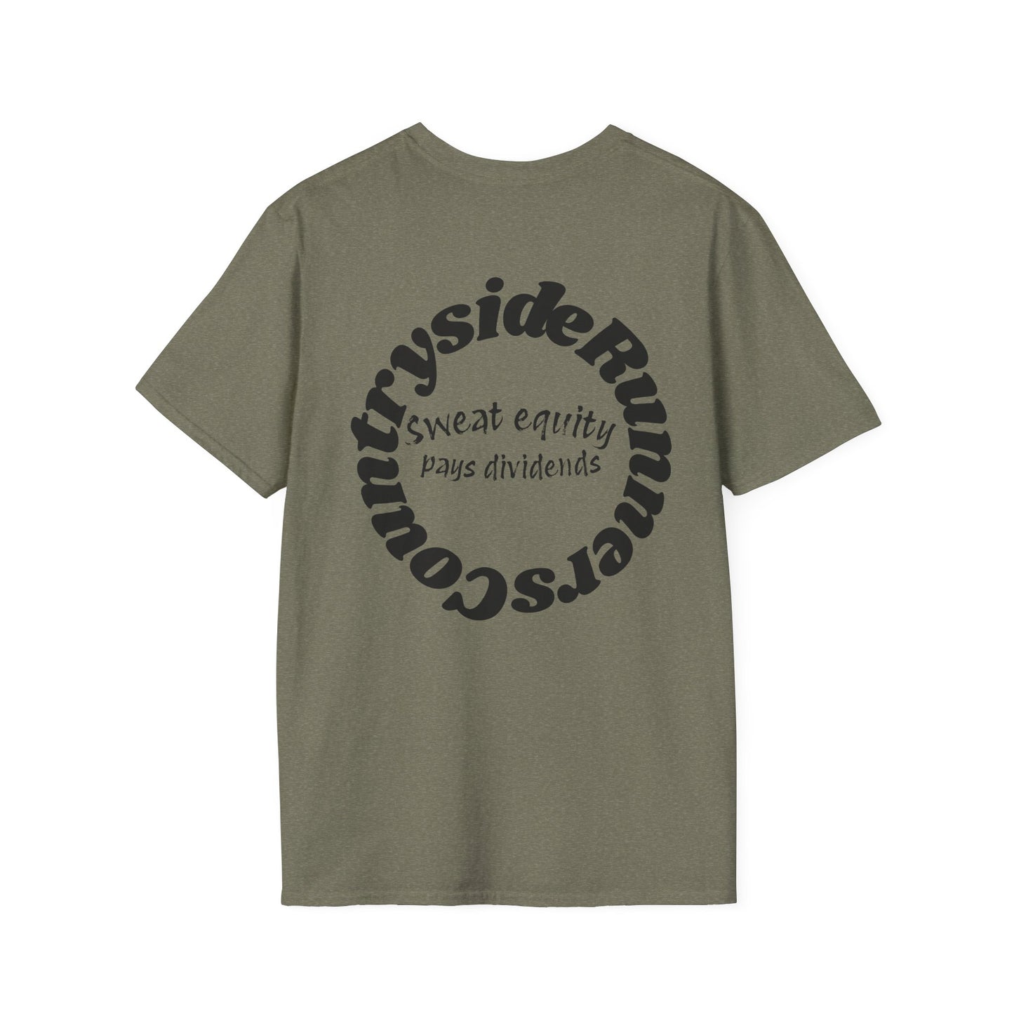 Sweat Equity Pays Dividends Countryside Runners brand T-shirt