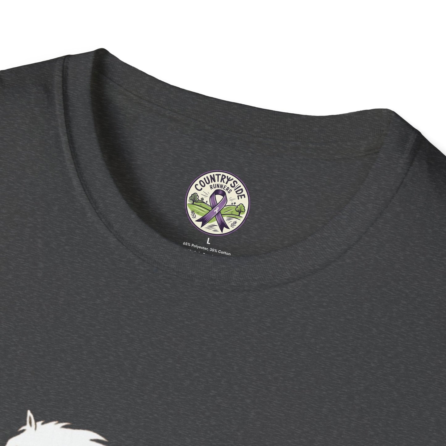 Alley Cat Vigue Equine LLC Merch for Countryside Runners- soft style t-shirt