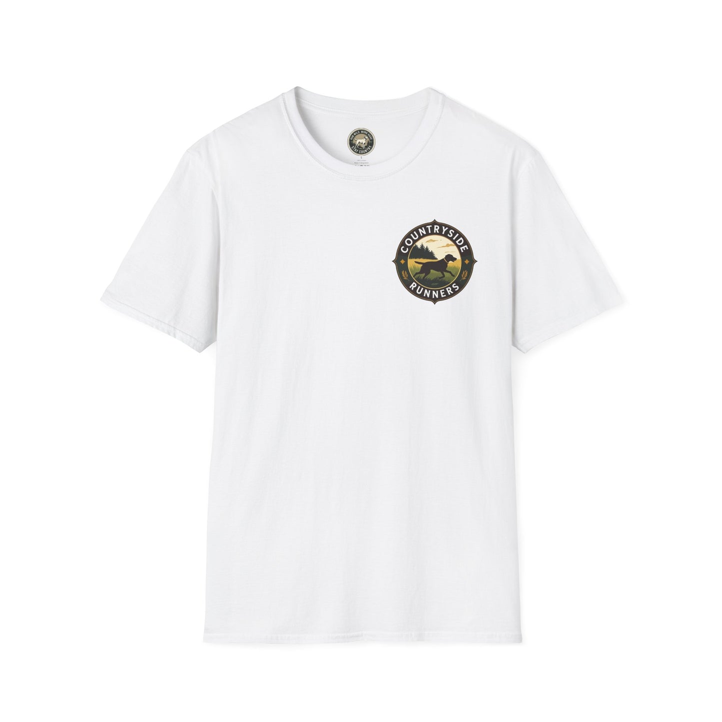 Countryside Runners Unisex Softstyle T-Shirt | Outdoor Adventure Tee, Nature Lover Shirt, Gift for Dog Owners, Running Apparel, Casual Wear