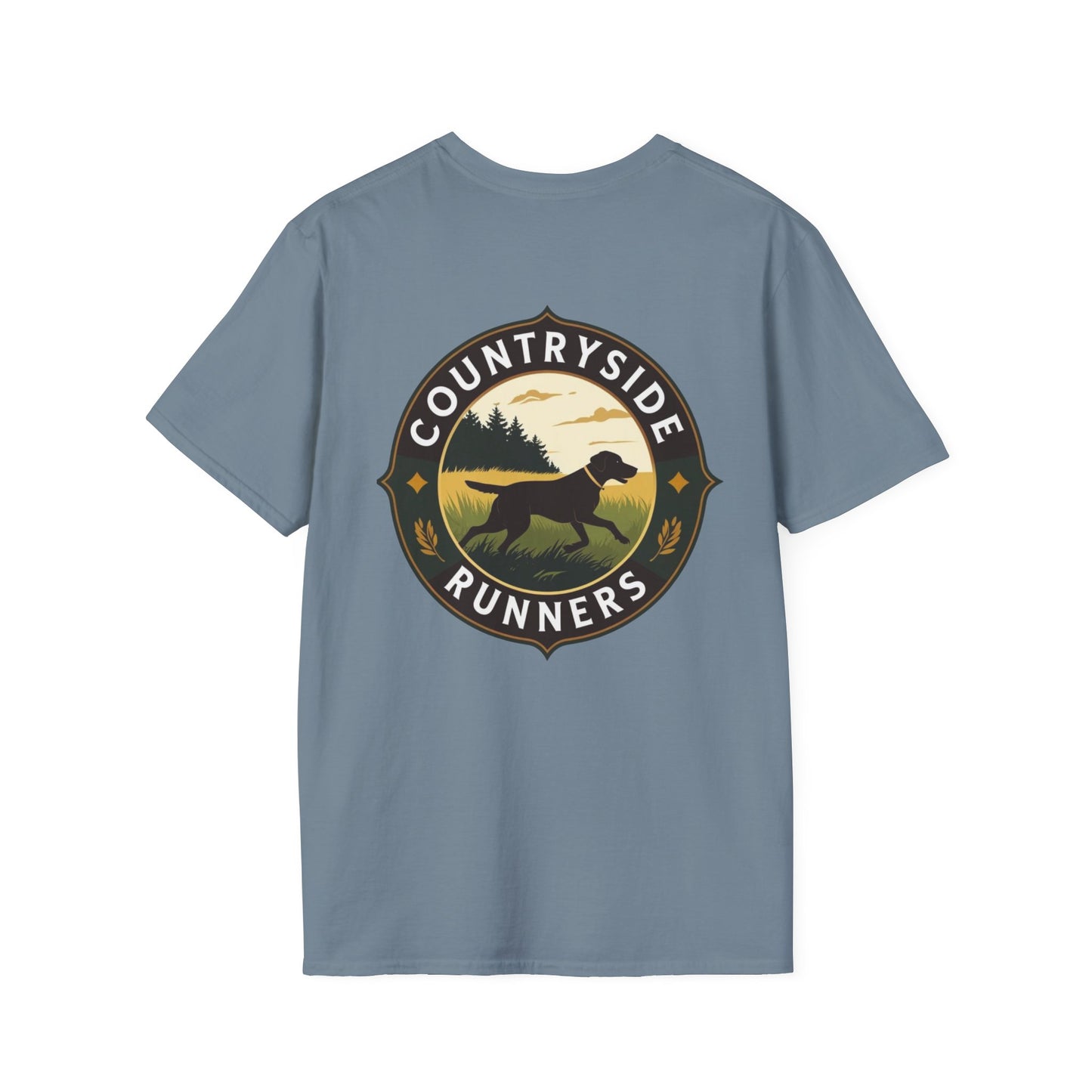 Countryside Runners Unisex Softstyle T-Shirt - Perfect for Dog Lovers, Runners, Outdoor Adventures, Gifts, Casual Wear