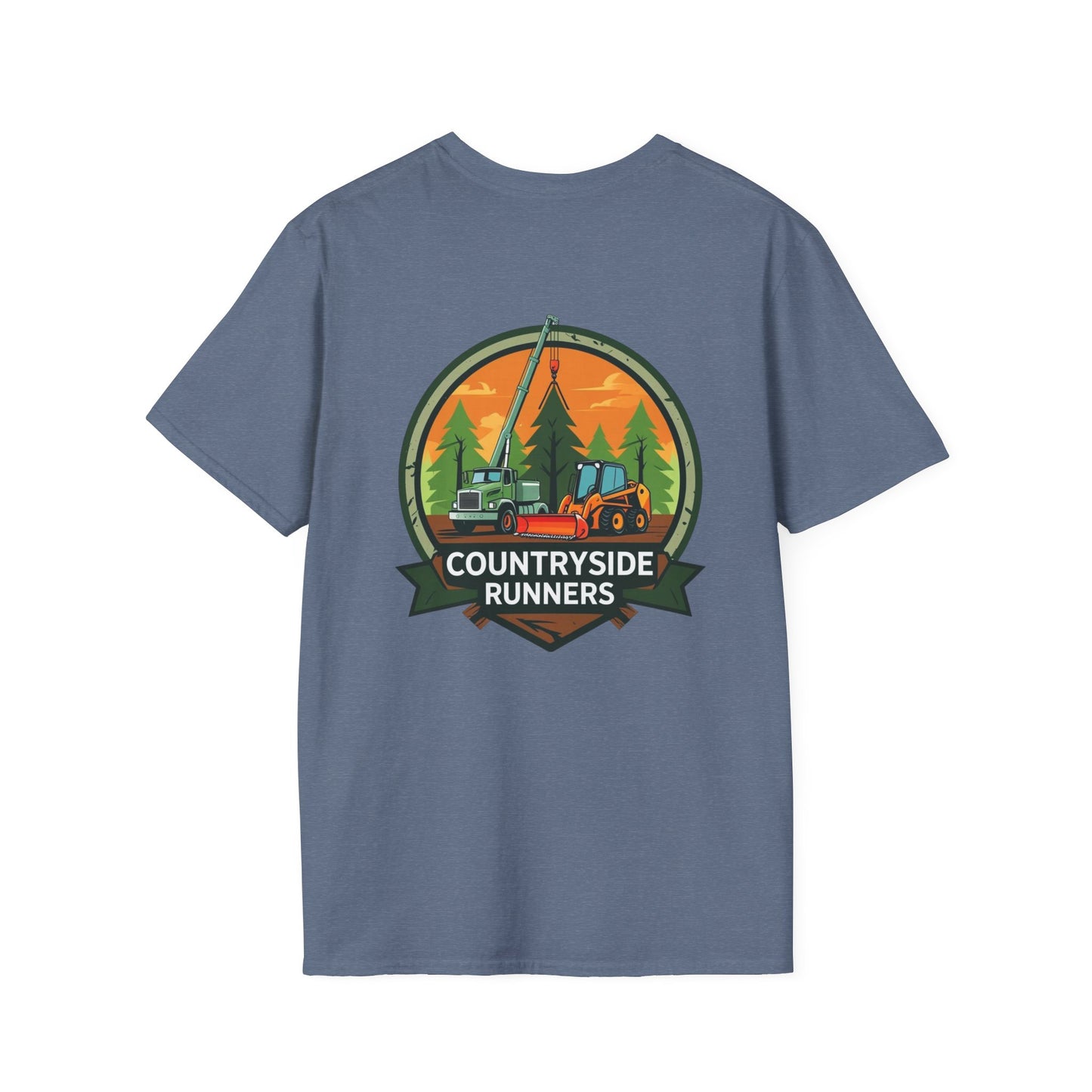 Countryside Runners Blue Collar line Heavy Duty Equipment T-Shirt | Outdoor Adventure Tee, Gift for Nature Lovers, Hiking Apparel, Casual Wear, Eco-Friendly Clothing