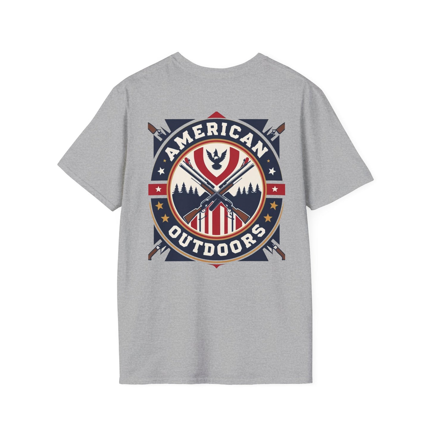 Patriotic Outdoor T-Shirt, Unisex Graphic Tee, Nature Lover Apparel, Gift for Runners, 4th of July Celebration Wear