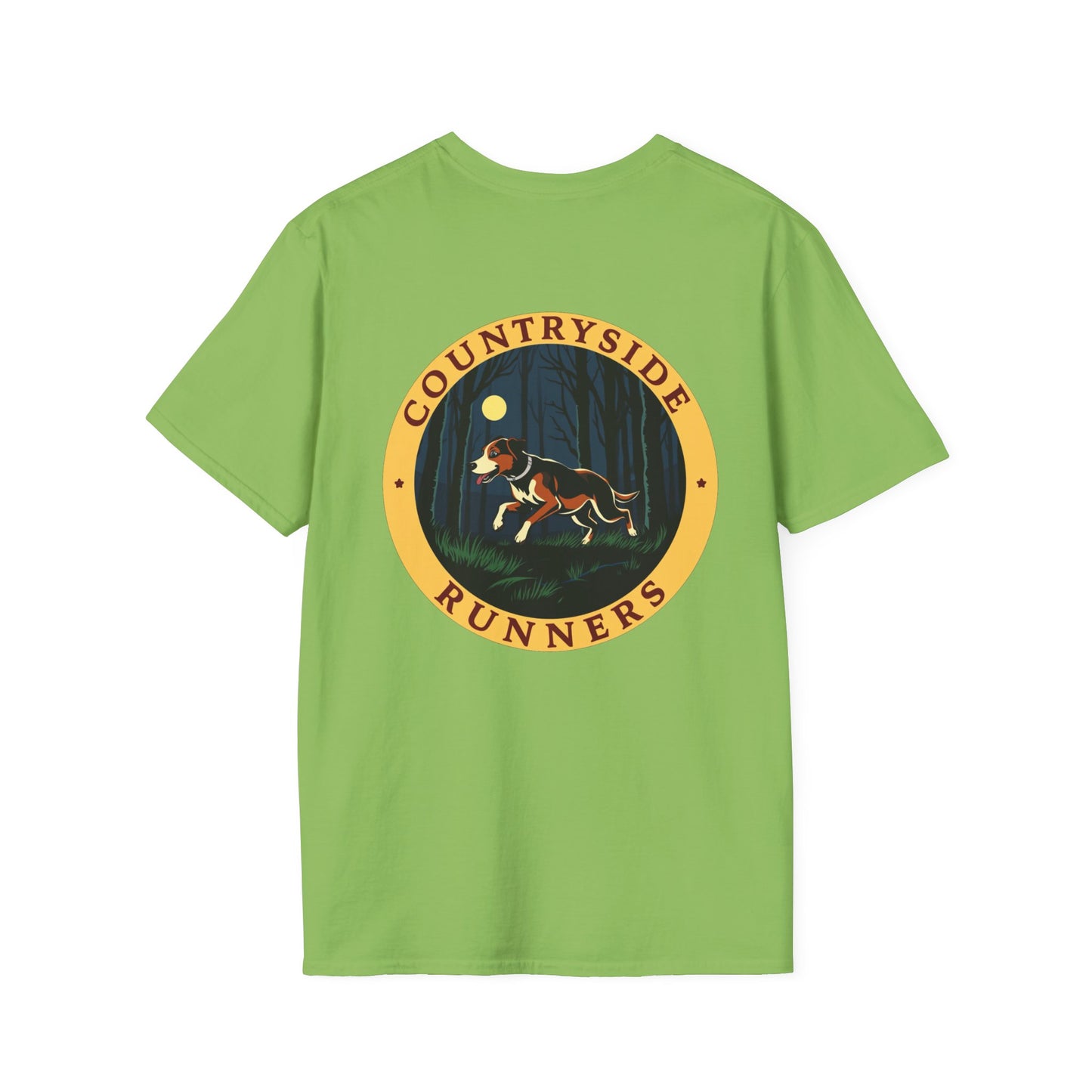 Countryside Runners Unisex Softstyle T-Shirt, Outdoor Tee, Dog Lovers Gift, Hunting Hound Apparel, Nature Themed Shirt, Animal Print T-Shirt