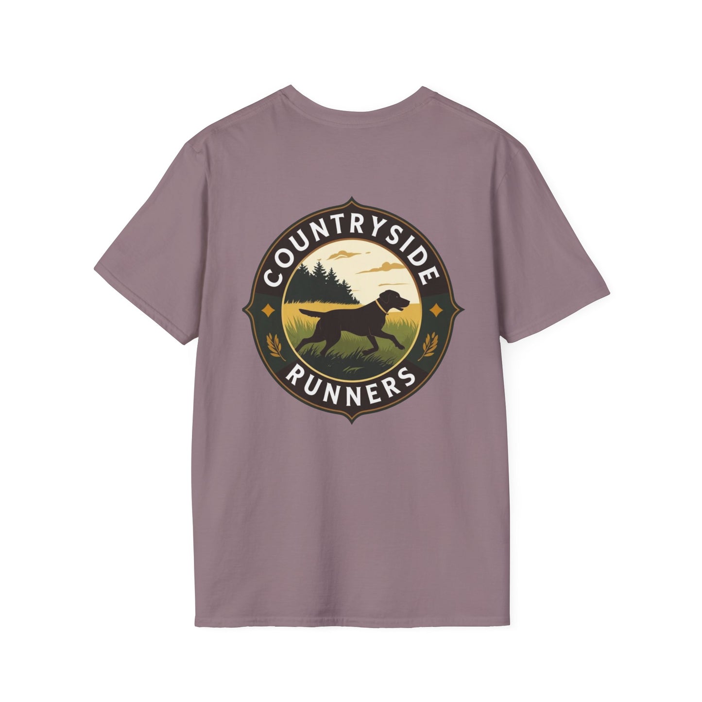 Countryside Runners Unisex Softstyle T-Shirt - Perfect for Dog Lovers, Runners, Outdoor Adventures, Gifts, Casual Wear