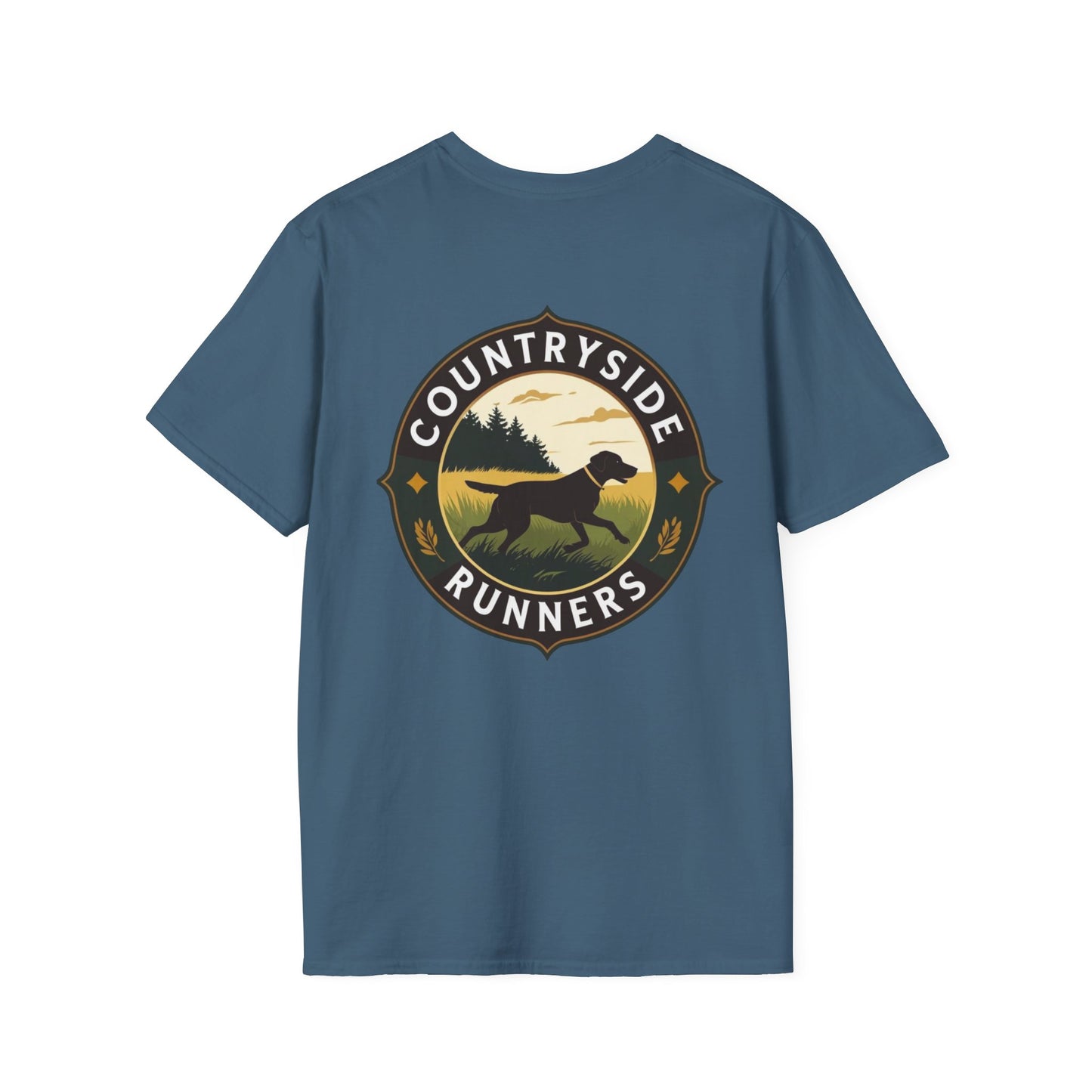 Countryside Runners Unisex Softstyle T-Shirt - Perfect for Dog Lovers, Runners, Outdoor Adventures, Gifts, Casual Wear