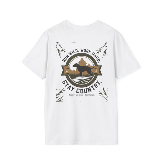 Countryside Runners T-Shirt, Rustic Outdoor Apparel, Gift for Dog Lovers, Hiking Shirt, Country Life Fashion