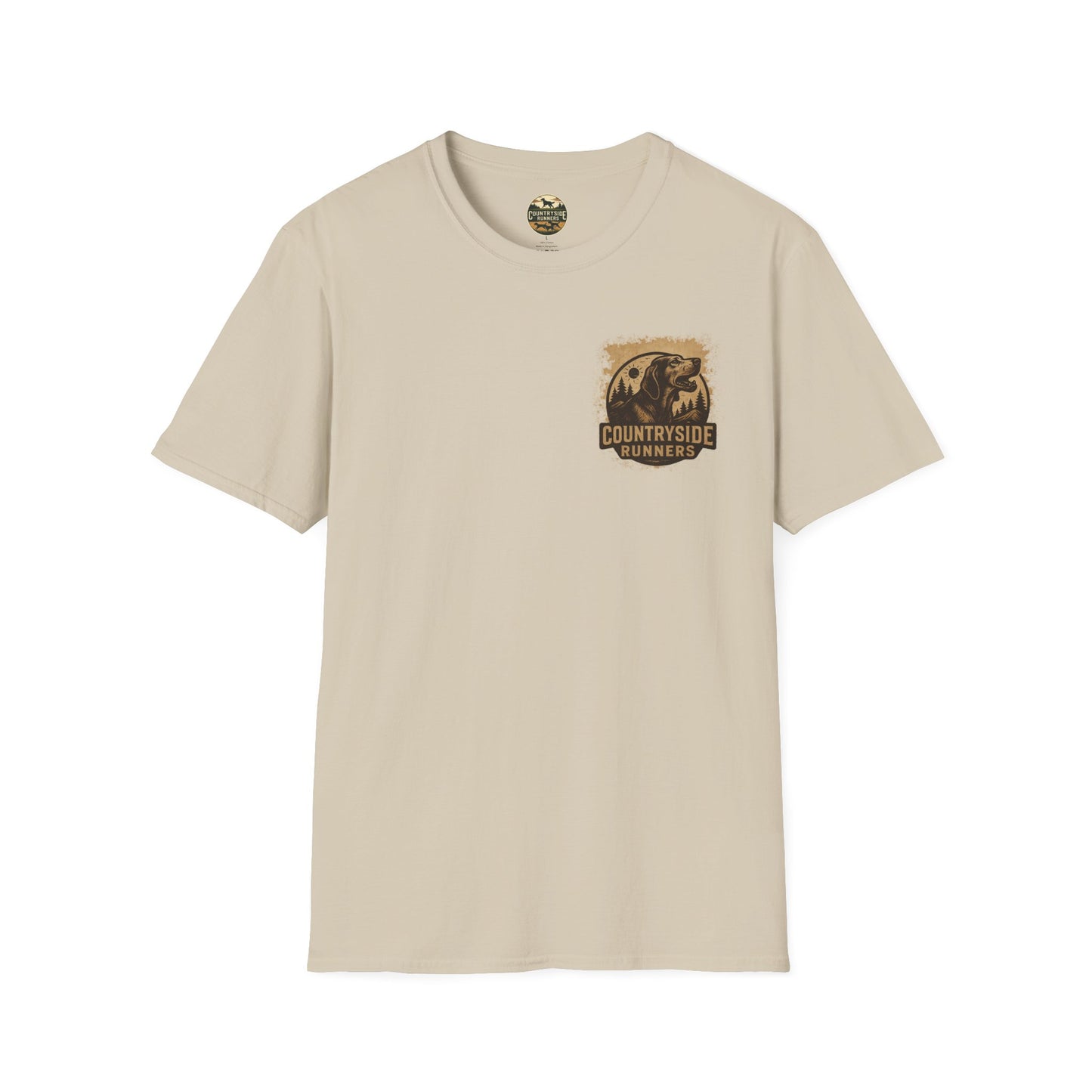 Countryside Runners T-Shirt | Unisex Graphic Tee for Dog Lovers | Nature Sports Shirt | Gift for Runners | Outdoor Adventure Apparel