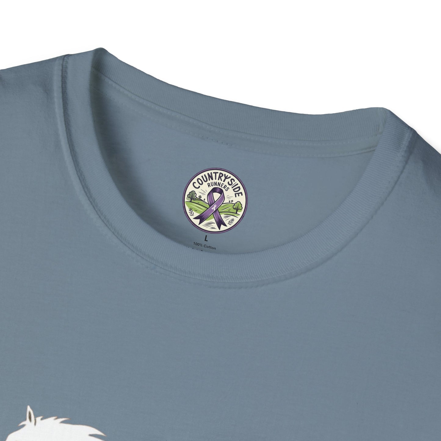 Alley Cat Vigue Equine LLC Merch for Countryside Runners- soft style t-shirt