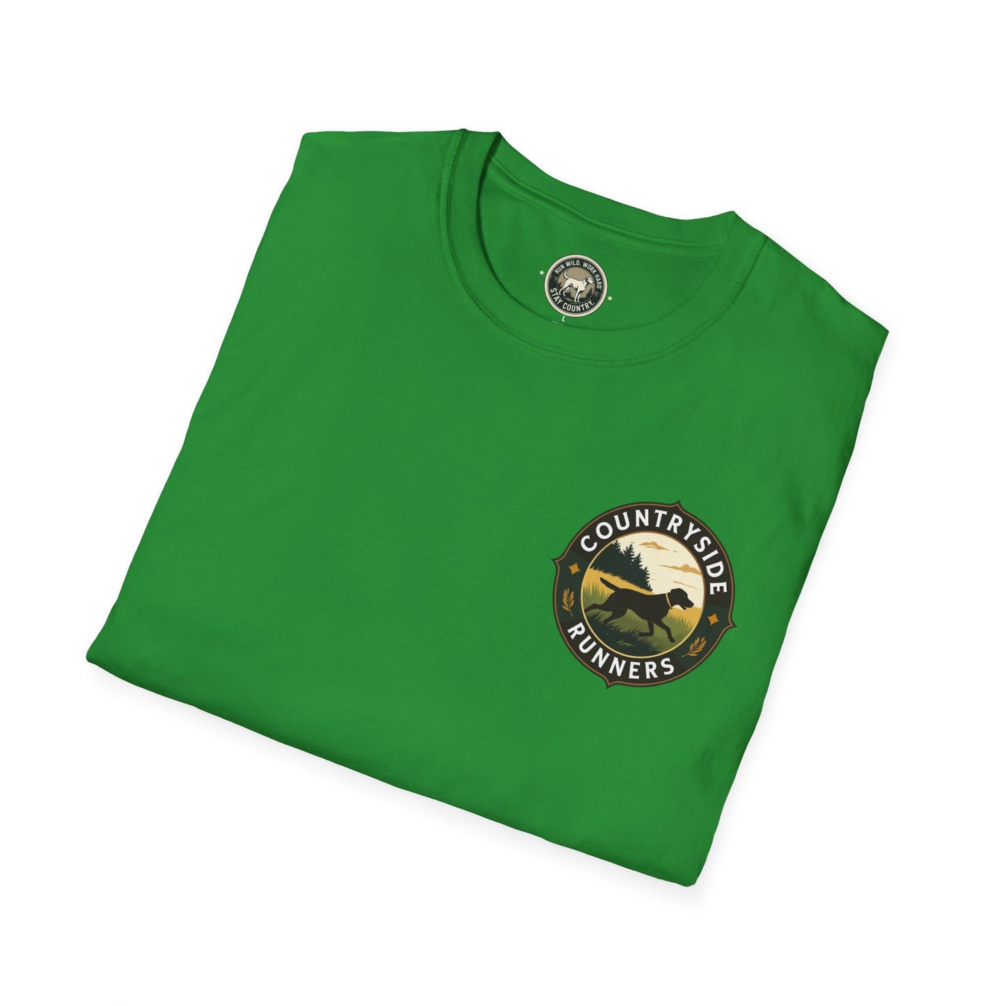 Countryside Runners Unisex Softstyle T-Shirt | Outdoor Adventure Tee, Nature Lover Shirt, Gift for Dog Owners, Running Apparel, Casual Wear